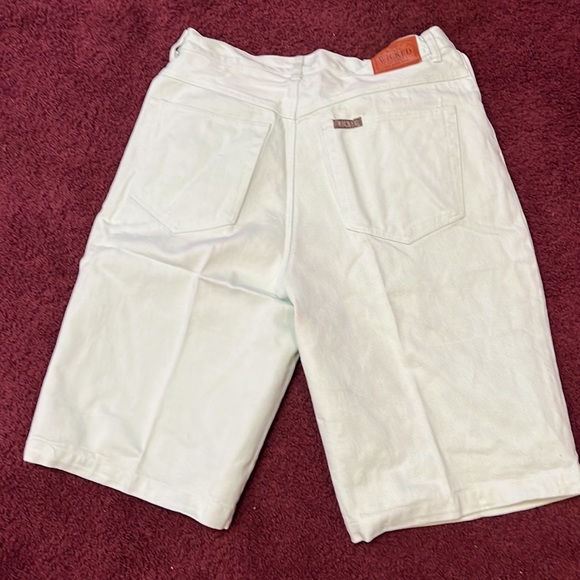 Mens Wicked lime green jean shorts size 36 NWOT ! - Picture 5 of 6